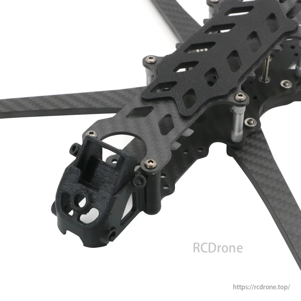 7 Inch Long Range FPV, Drone frame specifications: 7-inch freestyle frame with 295mm wheelbase, 5.5mm arm thickness, and top-mounted battery for optimal CG.