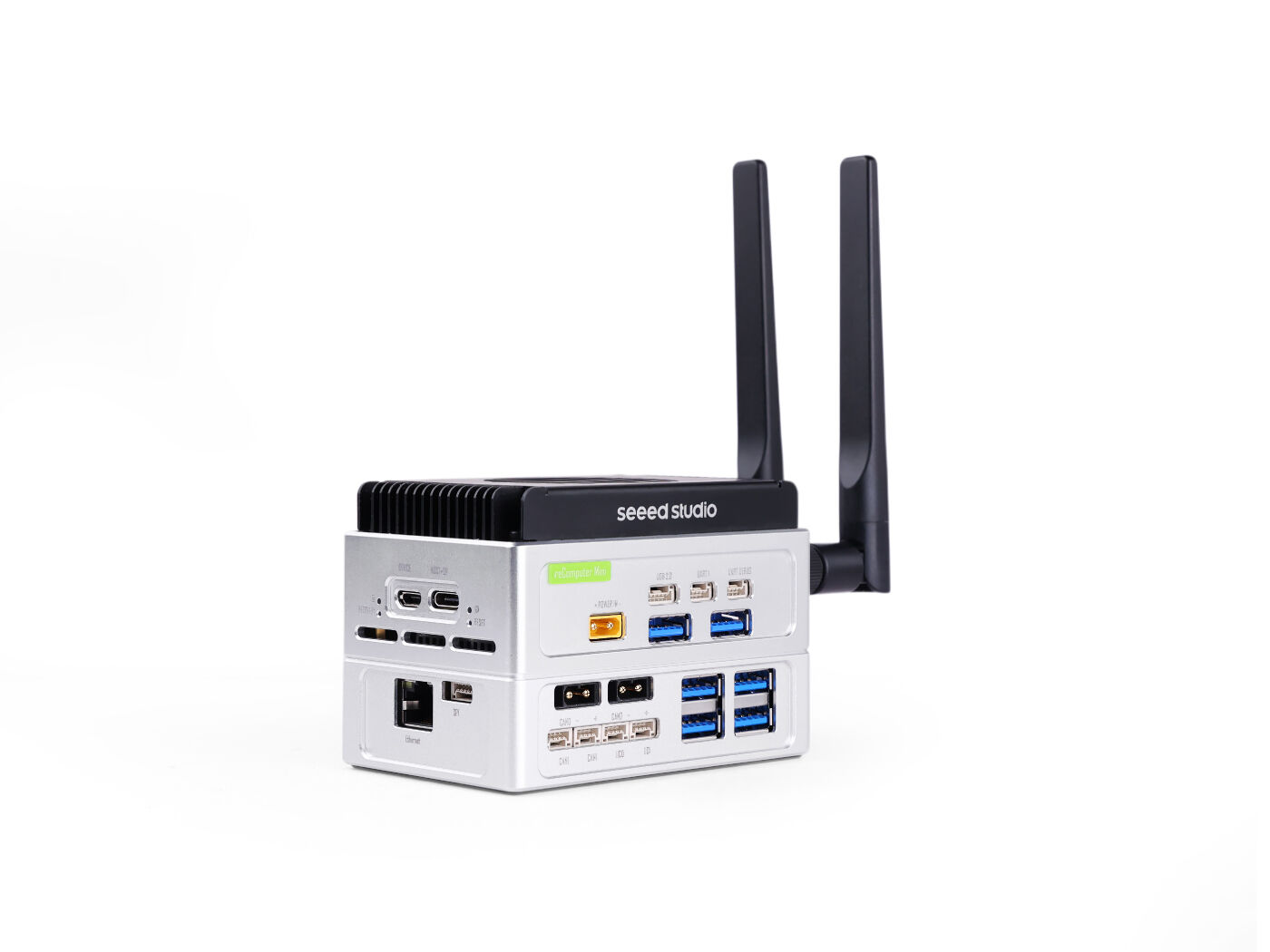 reComputer Mini J4012 with Extension – Edge AI Computer with NVIDIA Jetson Orin NX 16GB, 100 TOPS, 12–54V DC, Dual CAN