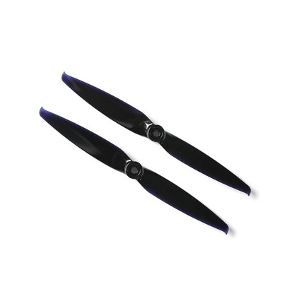 Pair of black two-blade propellers for RC airplane motor setup