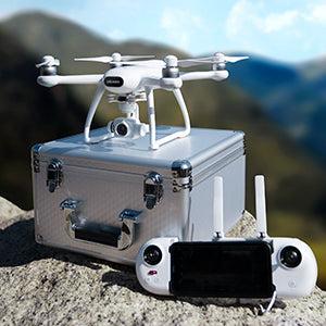 Potensic Dreamer Pro 4K HD Drone, features an aluminum carrying case, 32GB micro SD card, a smart battery, 3 USB