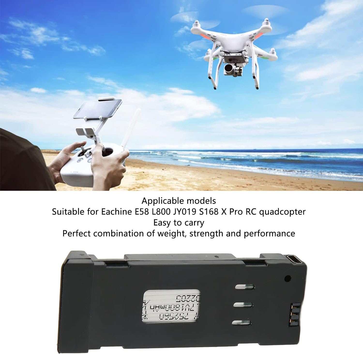 E58 Drone Battery, Eachine E58 L8O0 JY019 S168 X Pro RC