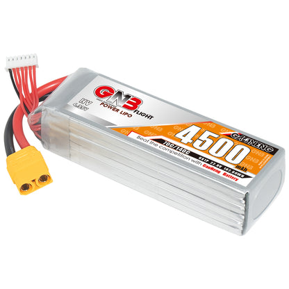 GAONENG GNB 6S LiHV 22.8V 4500mAh 70C LiPo battery with XT90 connector and balance lead