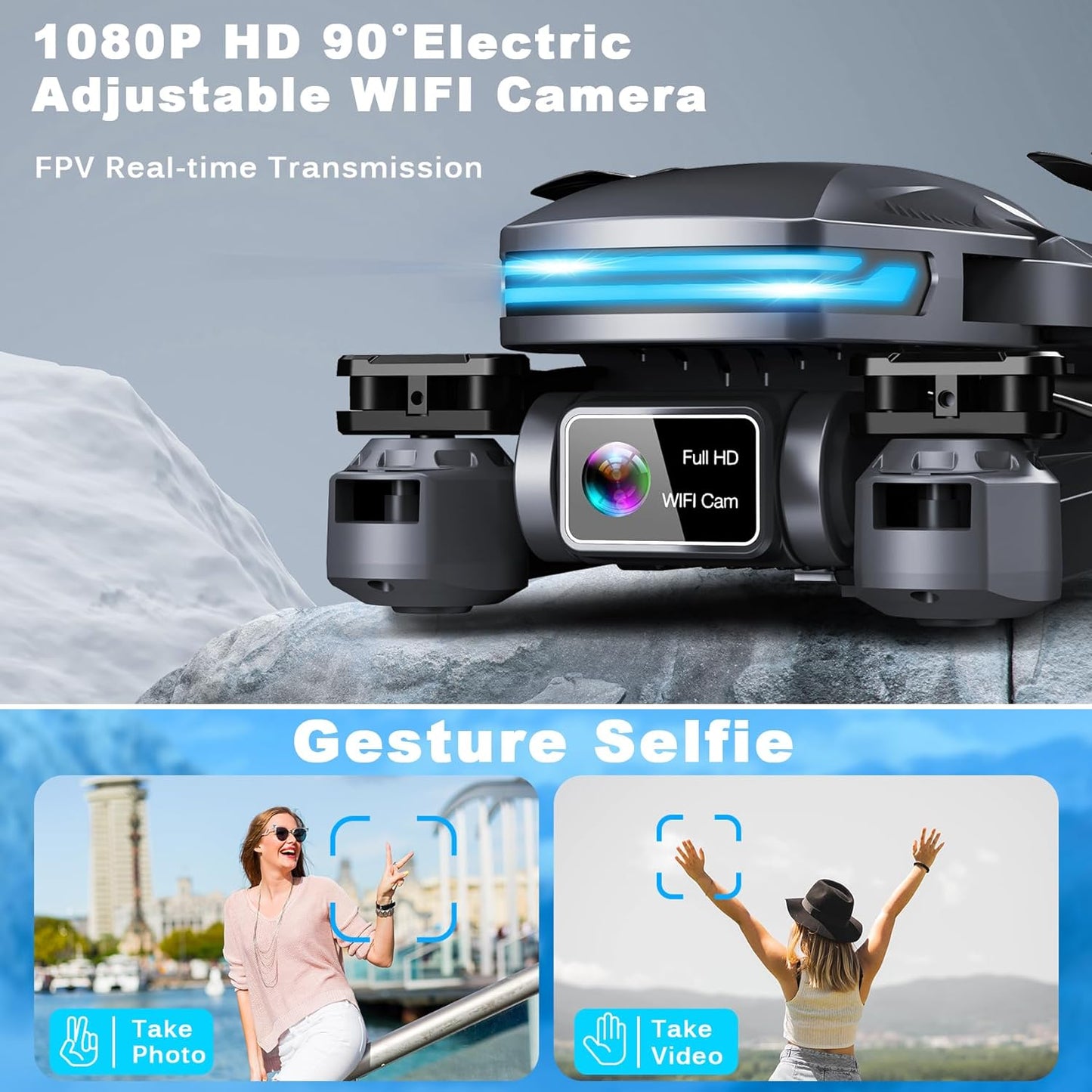 Loiley S29 Drone, FPV Real-time Transmission Full HD WIFI Cam Ges