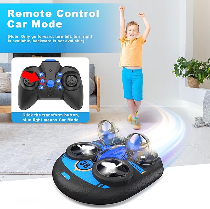 Oddire L6082 Mini Drone Drones Cars 2 in 1 Toy with One Key