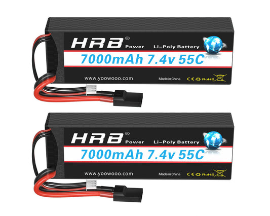 HrB Power Li-Poly Battery z000mAh 7.4v 55C WW