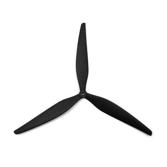 HQProp 15x8.5x3 propeller, black 3-blade rotor on white background