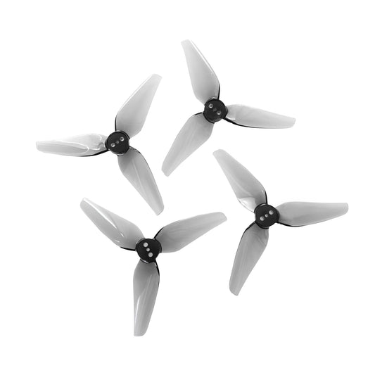 HQProp T3X1.6X3 grey 3-inch 3-blade polycarbonate propeller set, four props (2CW + 2CCW)