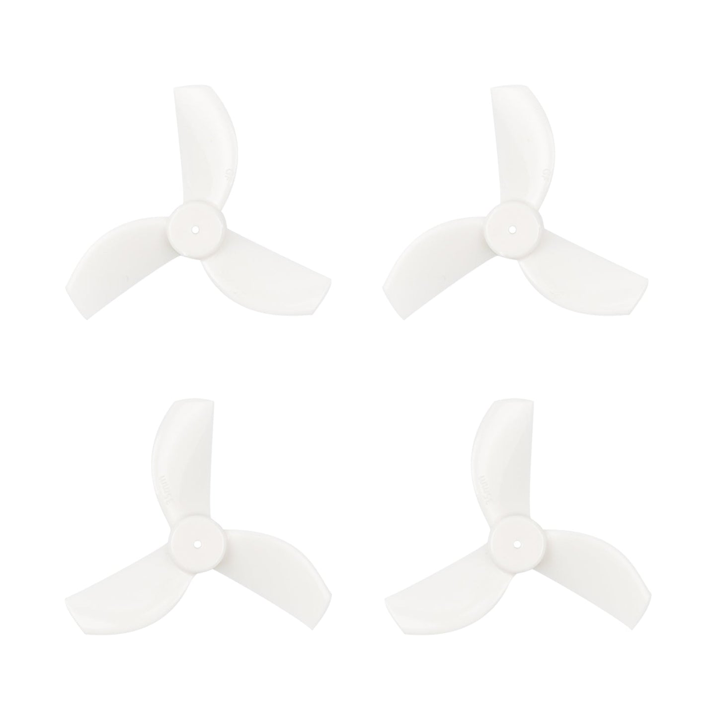 Gemfan 35mm 3-blade whoop drone propeller set, clear PC, 1.0mm shaft (2CW + 2CCW, 4pcs)