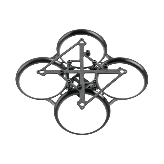 BetaFPV Pavo Pico brushless whoop frame top view with carbon plate and 4 duct guards, black