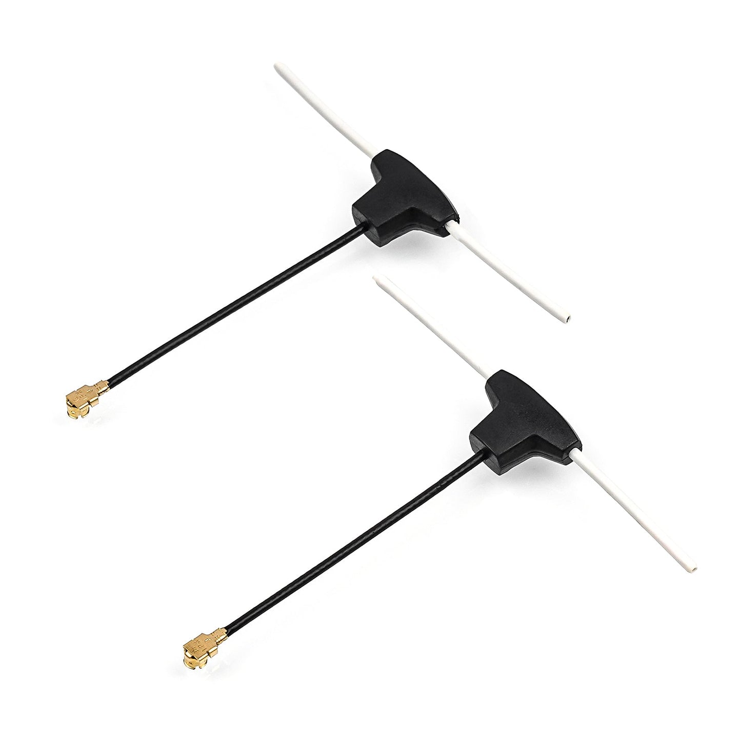 BETAFPV Dipole T Antenna pair with UFL connectors, black coax lead and white T elements