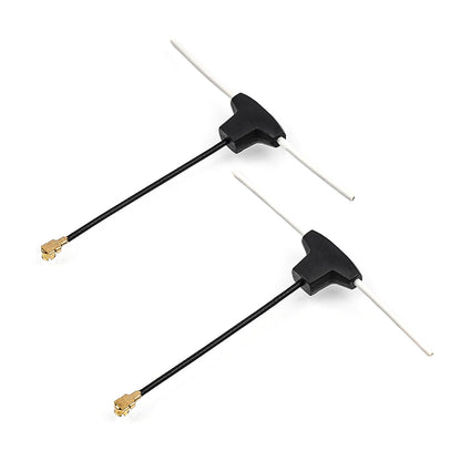 BETAFPV Dipole T Antenna pair with UFL connectors, black coax lead and white T elements