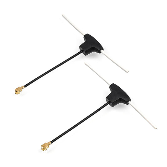 BETAFPV Dipole T Antenna pair with UFL connectors, black coax lead and white T elements