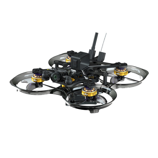 Flywoo FlyLens 75 HD brushless whoop FPV drone with ducted prop guards, front camera, and top antenna