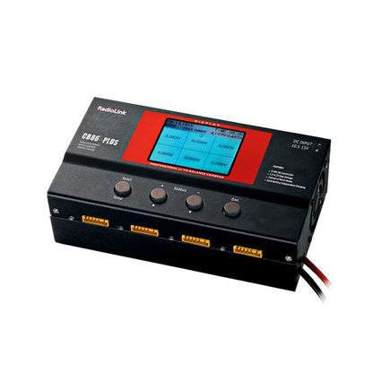 RadioLink CB86-PLUS: 8-port, 6A balance charger with 1mV accuracy for high precision.