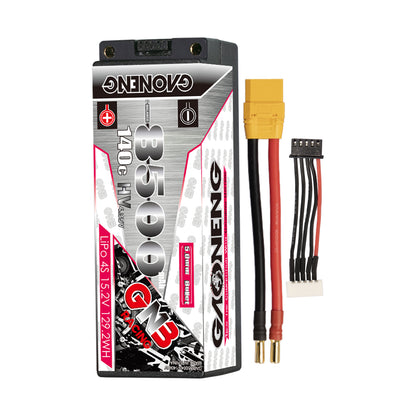 GNB LiHV 4S 15.2V 8500mAh 140C hard case LiPo battery with XT90 lead and balance plug