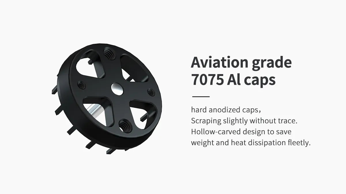 aviation grade 7075 Al caps hard anodized caps, Scraping slightly without trace 