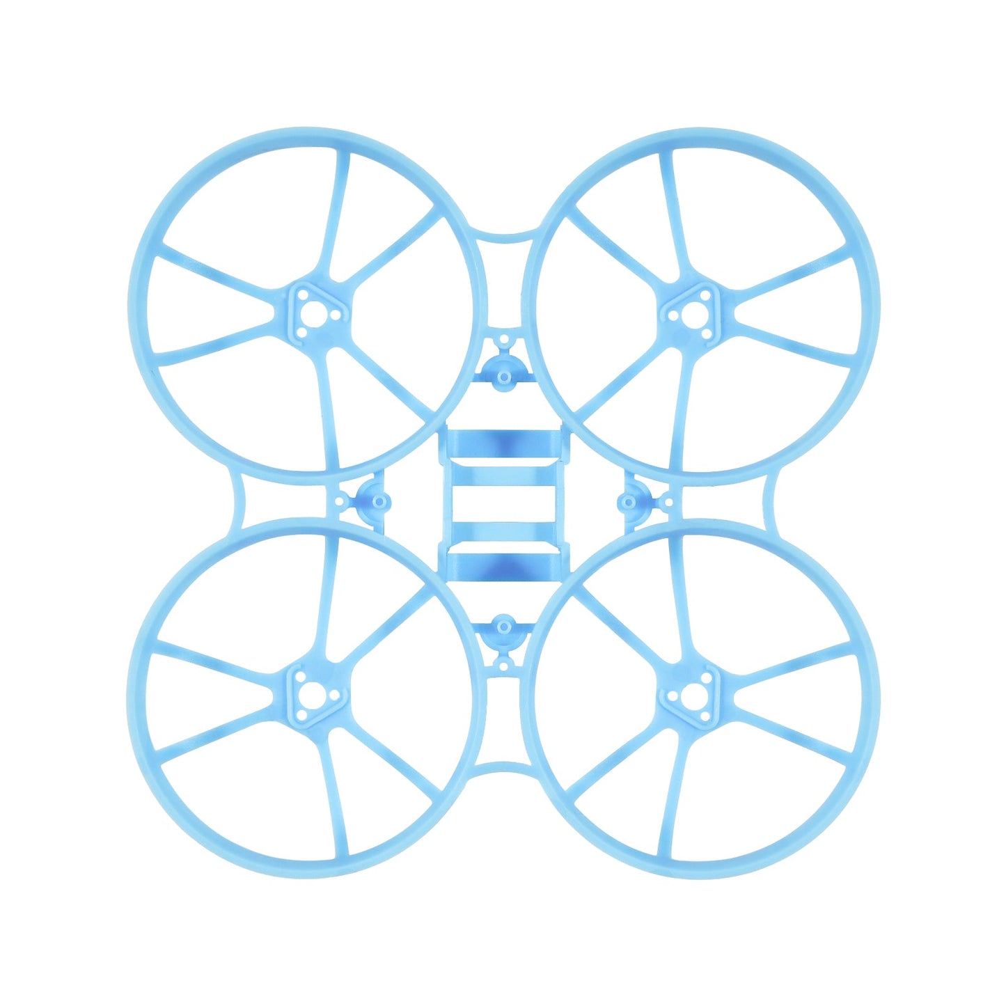 BETAFPV Meteor75 Pro brushless whoop frame top view in blue with integrated prop guards