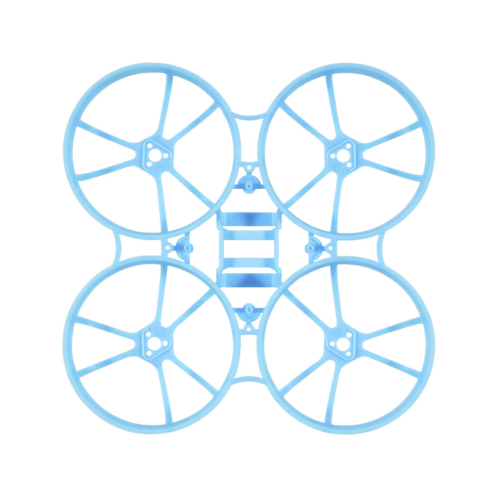 BETAFPV Meteor75 Pro brushless whoop frame top view in blue with integrated prop guards