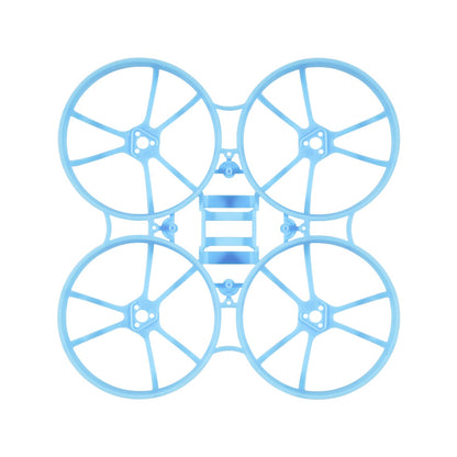 BETAFPV Meteor75 Pro brushless whoop frame top view in blue with integrated prop guards