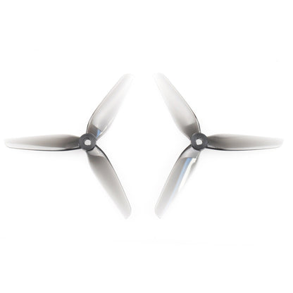 HQ Racing Prop R42 5.1in 3-blade polycarbonate drone propellers, grey pair on white background