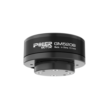iFlight GM5208-12 Brushless Gimbal Motor, iFlight GM5208 brushless gimbal motor in black housing with GM5208 label and bottom mounting holes