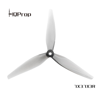 HQProp 7X3.7X3R grey 3-blade propeller with 5mm shaft hole, branded product image