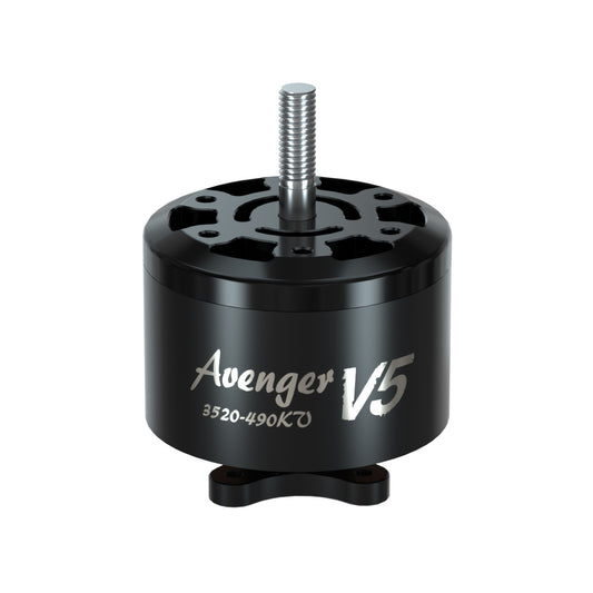 BrotherHobby Avenger 3520 V5 CW brushless motor with threaded shaft and matte-black housing