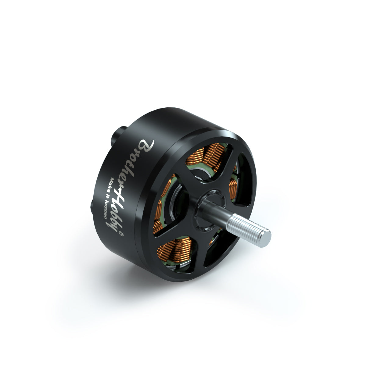 BrotherHobby SE 4215 480KV Motor, BrotherHobby SE 4215 480KV brushless motor with black housing, visible copper windings, and threaded shaft