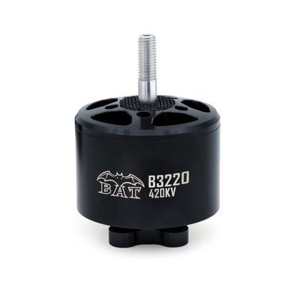 Surpass Hobby BAT B3220 420KV brushless motor front view with threaded propeller shaft