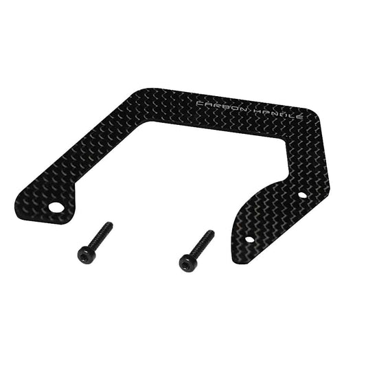 Futaba UBT3334 carbon fiber transmitter handle accessory with two mounting screws, black weave finish