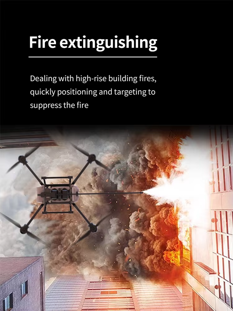 AGR B100 Cleaning Drone, Quickly position and target high-rise building fires for efficient suppression.