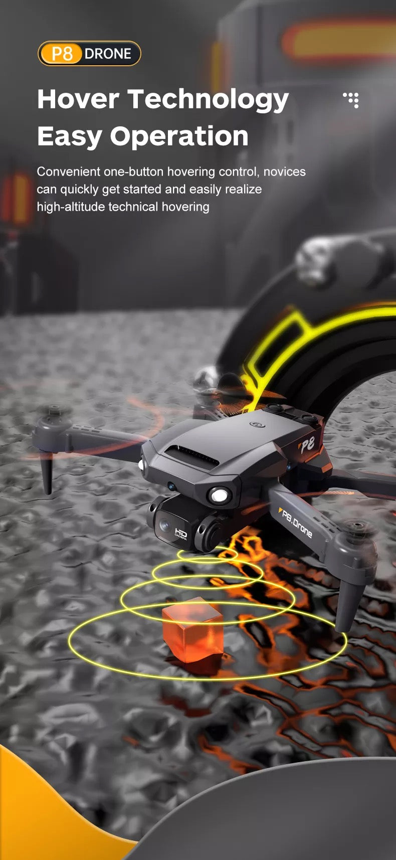 P8 Drone - 8k Hd Dual Cameras Esc Four Side Obstacle Avoidance Optical flow Position Hover Quadcopter Mini Drone 22 P8 Drone, p8 drone hover technology easy operation convenient one-button hover