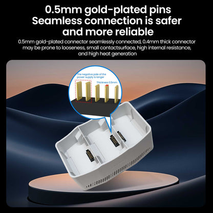 0.5mm gold-plated, thicker pins ensure safer, reliable connections with less resistance, heat, and looseness for better performance and durability.