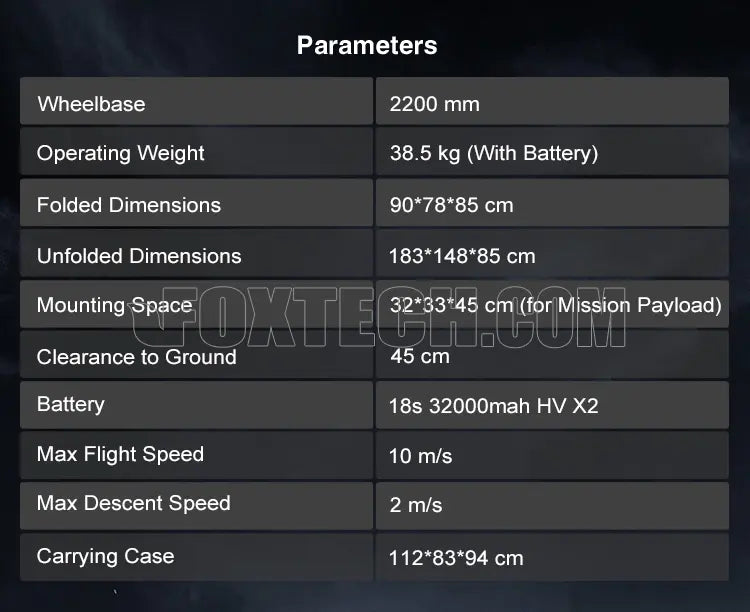 thea 220mp drone specification