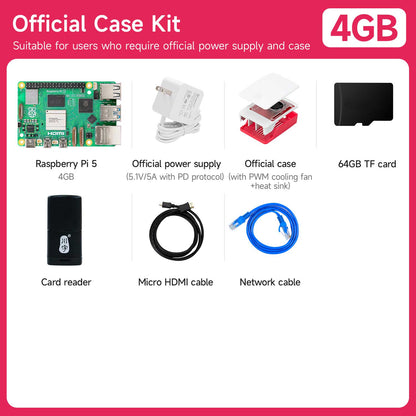 Raspberry Pi 5 AI Large Model Board and Starter Kit(1G/2G/4G/8G/16G)