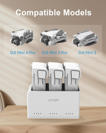 LKTOP 37W Mini 4 Pro/Mini 3 Series Battery Charging Hub, USB-C In/USB-A Out, LED/Alarm, 60% Storage Mode
