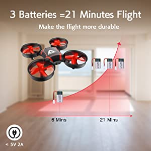 ATTOP A11 Drone, 3 batteries = 21 minutes flight make the flight more durable .