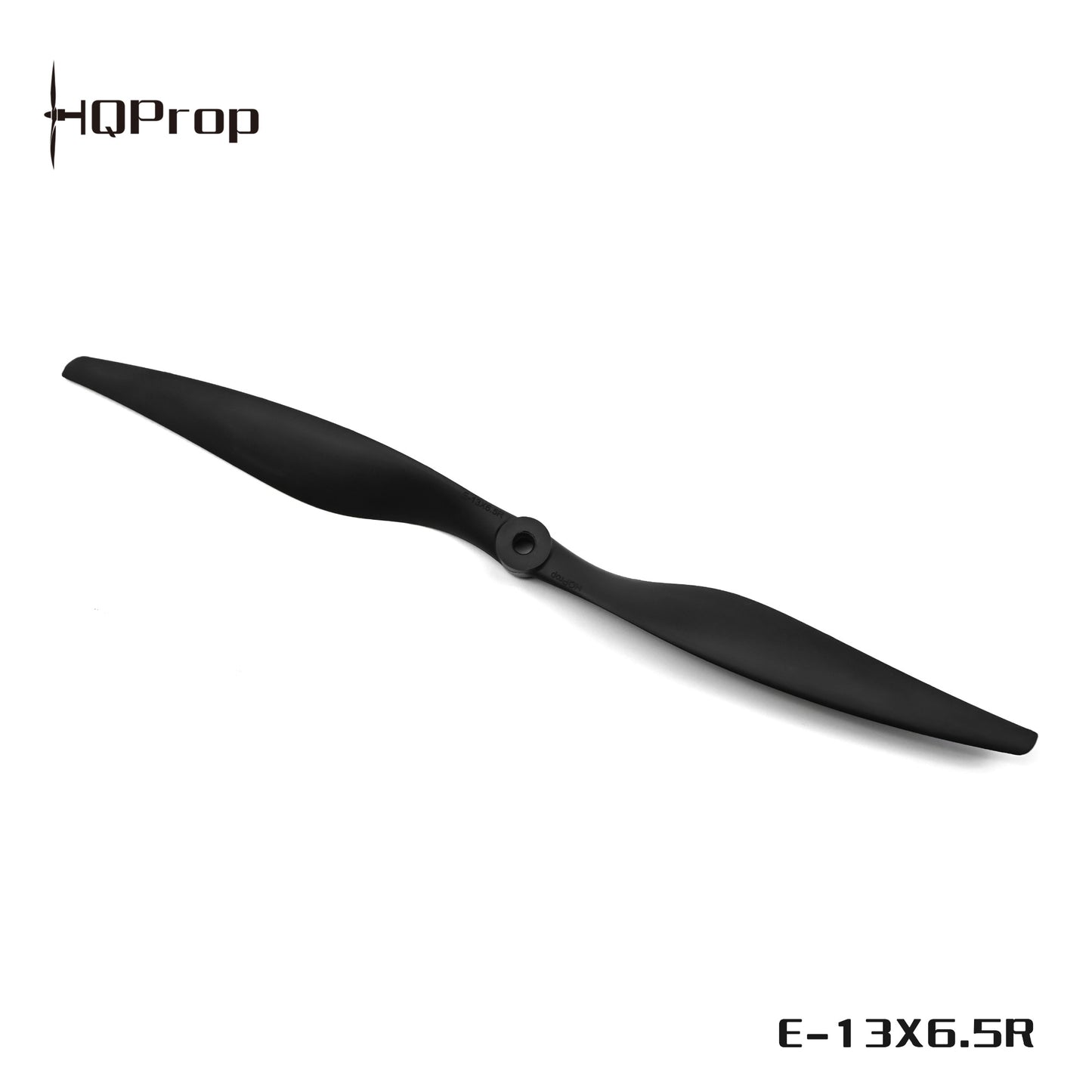 HQProp propeller product graphic with HQProp logo and model label E-13x6.5R