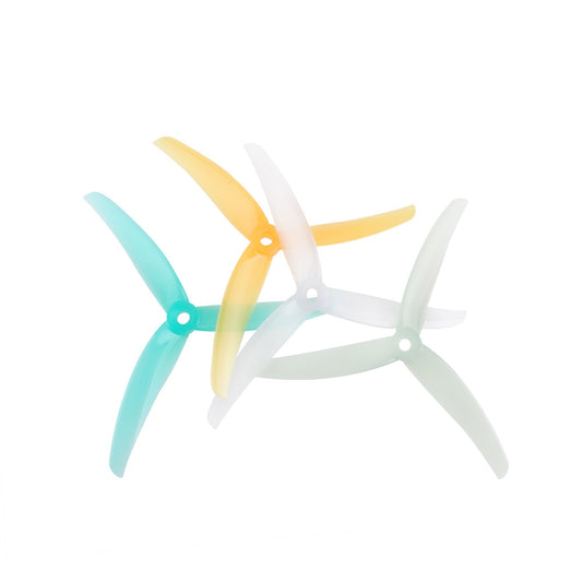 HQ Juicy Prop J37 4.9 inch 3-blade propeller set in mixed colors on white background