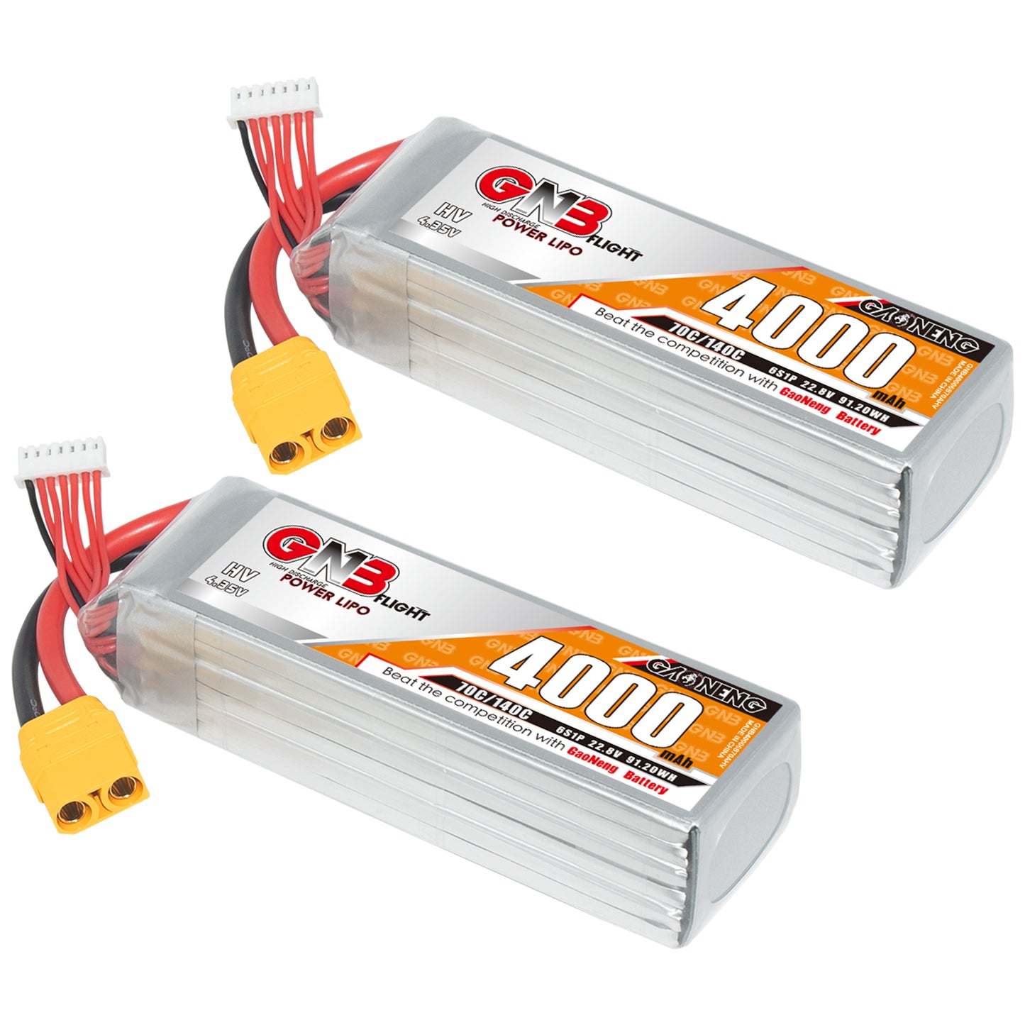 باتری GAONENG GNB LiHV 6S 22.8V 4000mAh 70C LiPo با کانکتور XT90