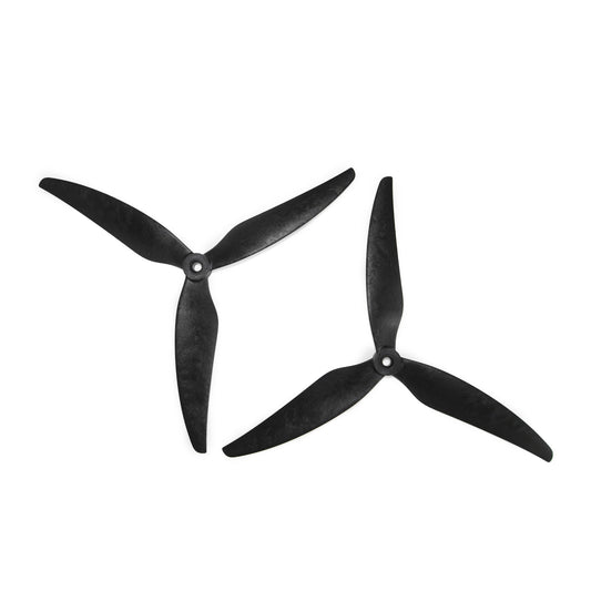 HQ MacroQuad Prop 8X6X3 tri-blade propellers, black two-pack on white background
