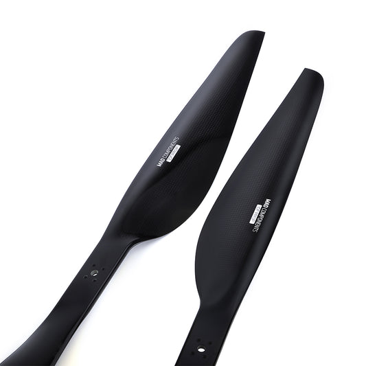 MAD FLUXER 36x11.5 Inch Series Drone Propeller, Pair of MAD FLUXER black drone propeller blades with mounting holes, 36x11.5 inch series