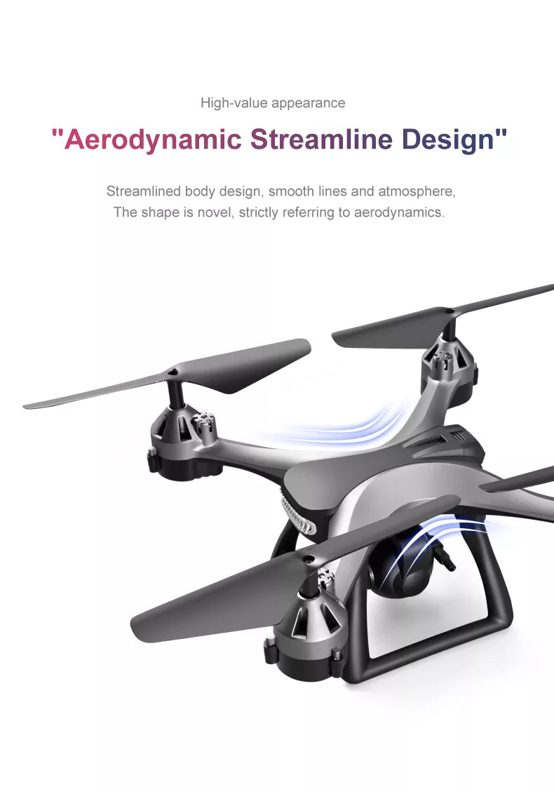JCRC JC801 Mini Drone with 4K Dual HD Camera 2000mAh 25Minutes UAV Quadcopter Mini Drone 14 JCRC JC801 Mini Drone, "aerodynamic streamline design" streamlined body design, smooth
