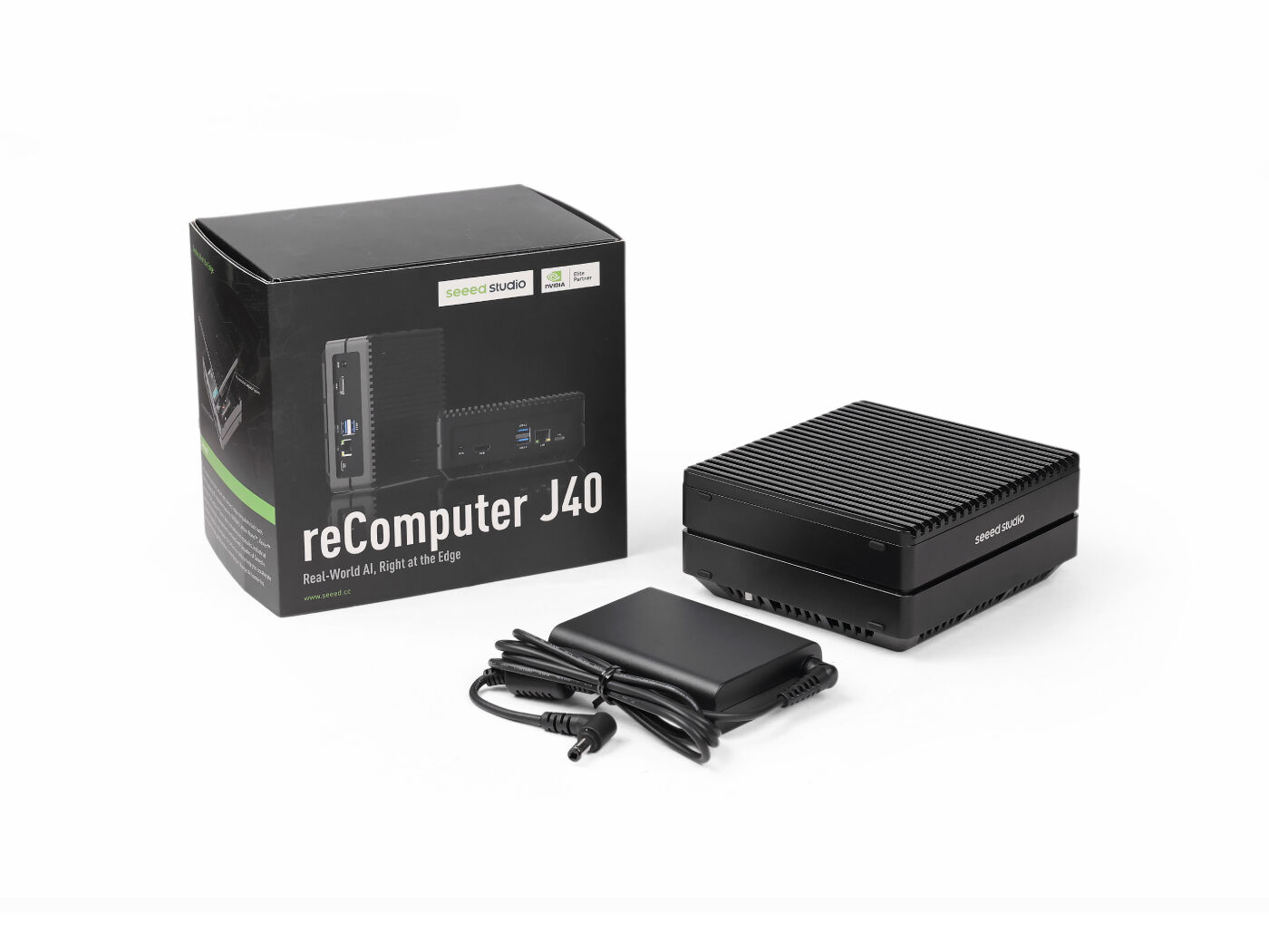 reComputer J40 is a compact Jetson Orin NX Edge AI computer with 16GB RAM, 128GB NVMe storage, delivering 100 TOPS for high-performance AI applications.