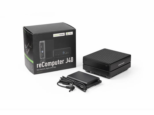 reComputer J40 is a compact Jetson Orin NX Edge AI computer with 16GB RAM, 128GB NVMe storage, delivering 100 TOPS for high-performance AI applications.