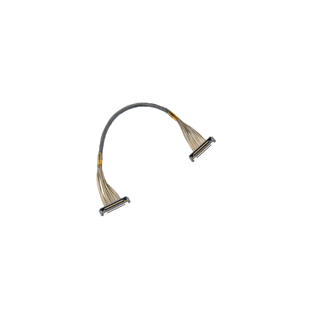 HDZero MIPI Cable with dual board connectors, flexible ribbon harness on black background