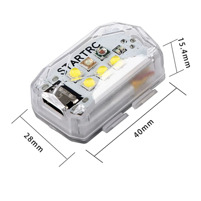 Lumière stroboscopique STARTRC pour drone, 6 LED, visibilité 5 km — Feux clignotants pour DJI Mini 4 Pro/Air 3/Mini 3/2/Air 2S