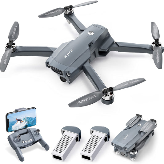 SYMA X500Pro GPS Drones - zenye 4K UHD Camera RC Quadcopter Brushless Motor, 5G FPV Transmission, Nifuate, Kurudi Nyumbani Otomatiki