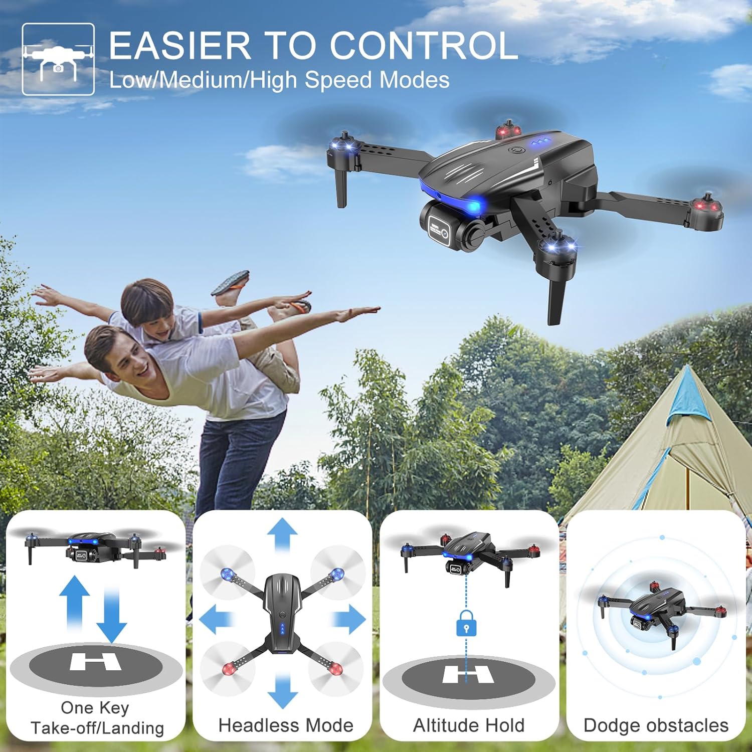 X-shop LDG006 Drone, EASIER TO CONTROL LowlMedium/High Speed