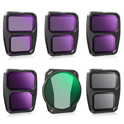 STARTRC ND Filter Set for DJI Air 3S - ND8 ND16 ND32 ND64 ND256 UV CPL Filters Kit, AGC Glass, Snap-On Aluminum Frame